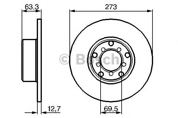 986478055 Bosch freno de disco delantero