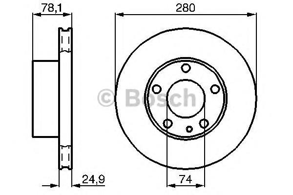 Freno de disco delantero 0986478049 Bosch