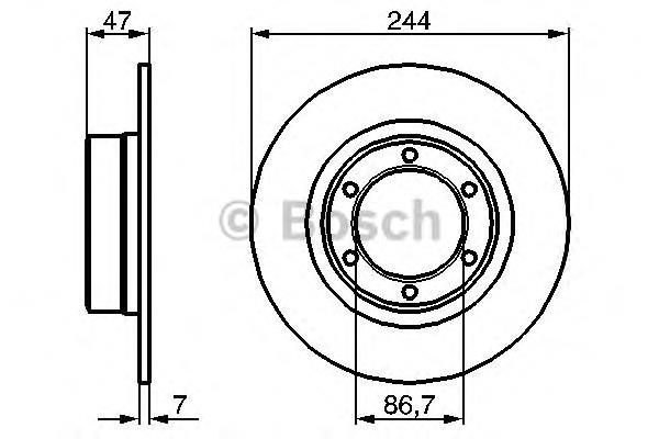 Freno de disco delantero 0986478050 Bosch