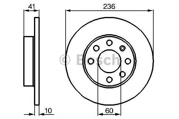 986478080 Bosch freno de disco delantero