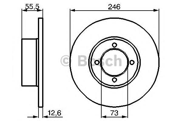 Freno de disco delantero 0986478082 Bosch