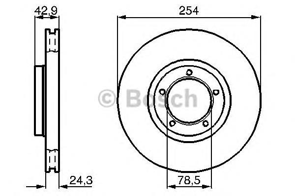 0986478160 Bosch freno de disco delantero