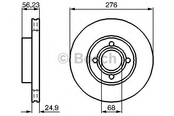 0 986 478 137 Bosch freno de disco delantero