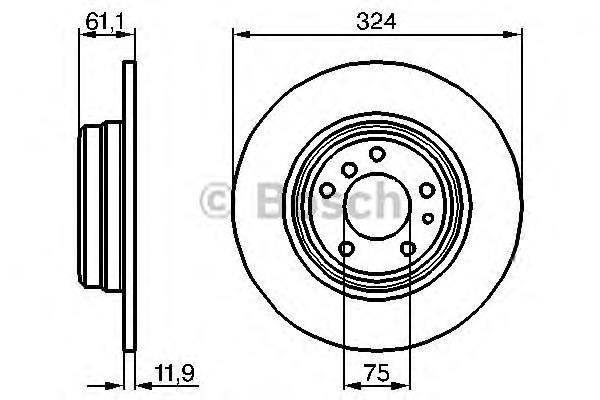 0 986 478 095 Bosch disco de freno trasero