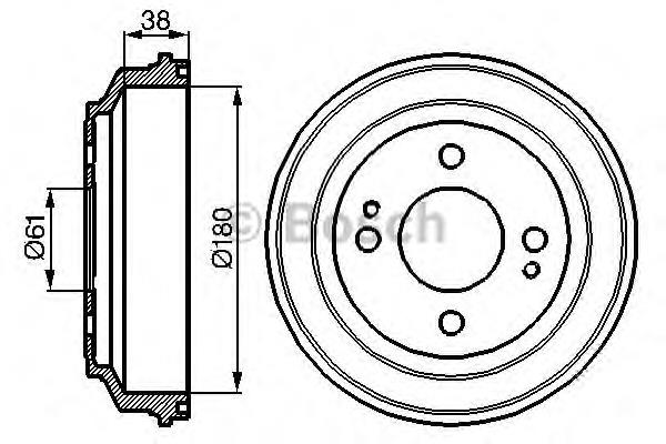 0986477063 Bosch freno de tambor trasero