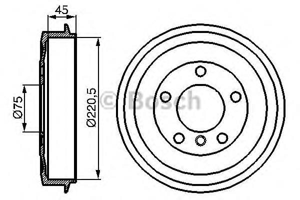 0986477043 Bosch freno de tambor trasero