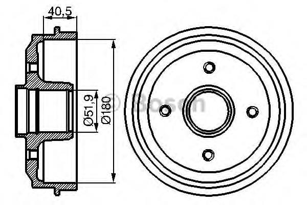 0986477095 Bosch freno de tambor trasero