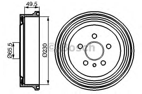 0986477104 Bosch freno de tambor trasero