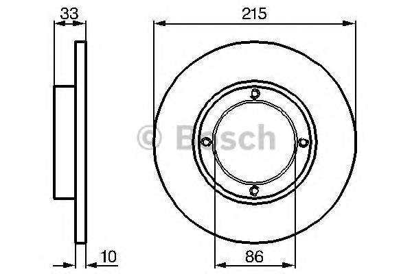 Freno de disco delantero 0986478376 Bosch