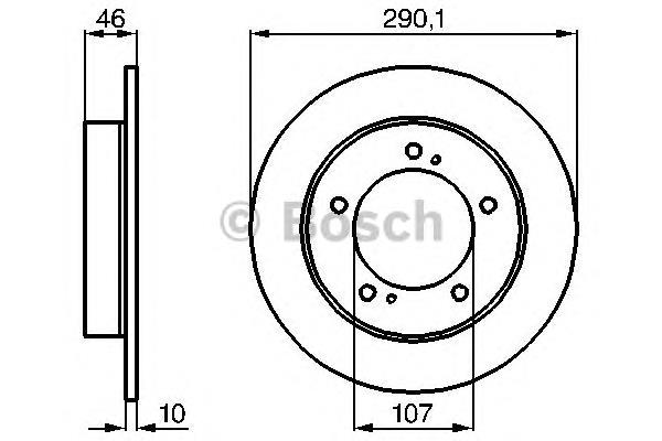 Disco de freno delantero Bosch 0986478377