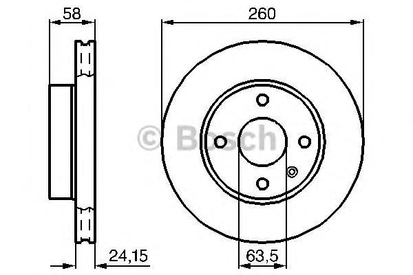 Comprar 0986478346 Bosch Freno de disco delantero