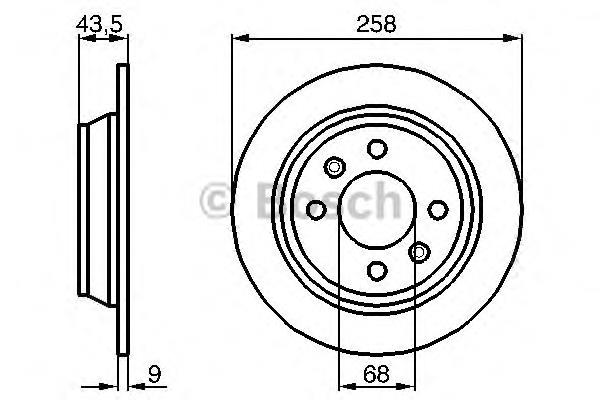 Disco de freno trasero 0986478374 Bosch