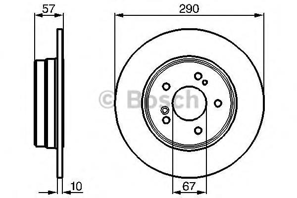 0 986 478 446 Bosch disco de freno delantero