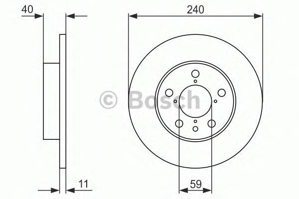 0 986 478 444 Bosch disco de freno trasero