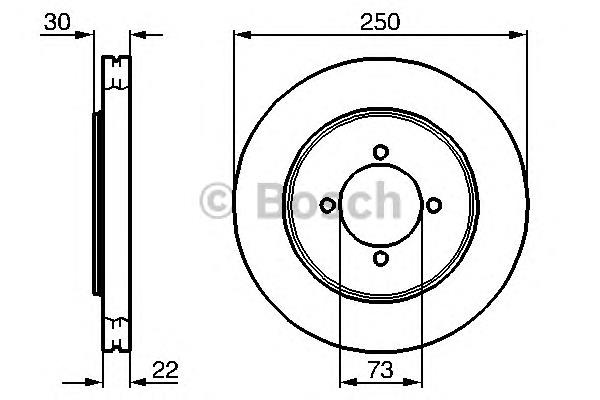 0986478458 Bosch freno de disco delantero