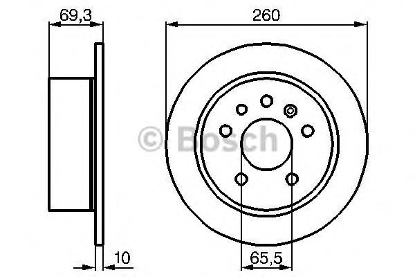 Disco de freno trasero 0986478430 Bosch