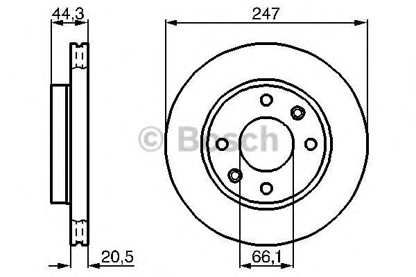 0986478211 Bosch freno de disco delantero