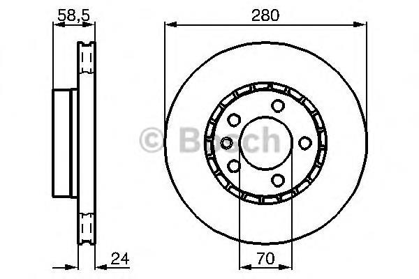 0986478326 Bosch freno de disco delantero