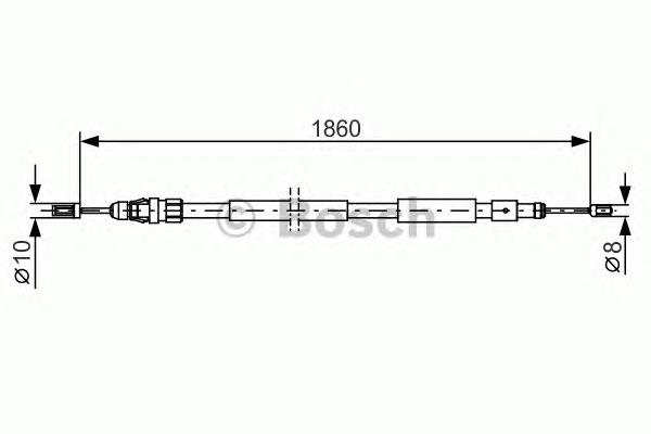 9659013080 Peugeot/Citroen cable de freno de mano trasero izquierdo