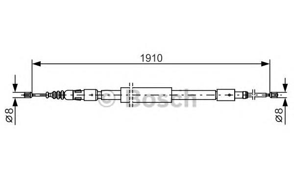 Cable de freno de mano trasero derecho/izquierdo 1987482318 Bosch