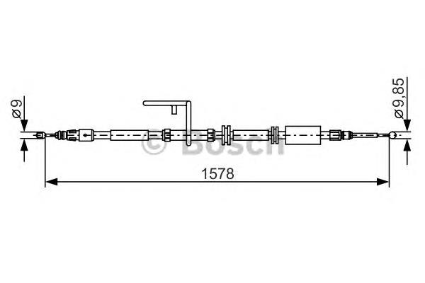 1987482314 Bosch cable de freno de mano trasero izquierdo