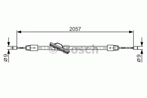 Cable de freno de mano delantero 1987482331 Bosch