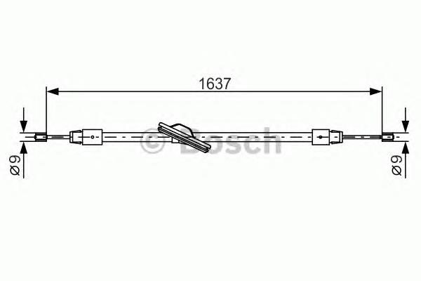 Cable de freno de mano delantero 1987482330 Bosch