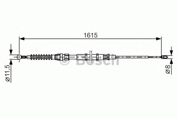 Cable de freno de mano trasero derecho/izquierdo 1987482328 Bosch