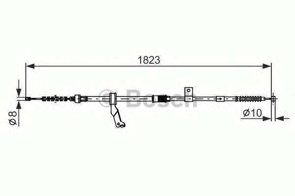 1987482295 Bosch cable de freno de mano trasero derecho