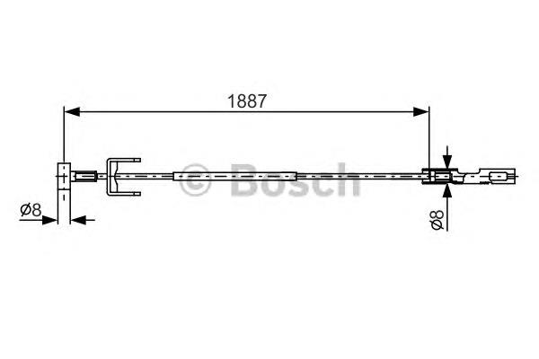 Cable de freno de mano delantero 1987482292 Bosch