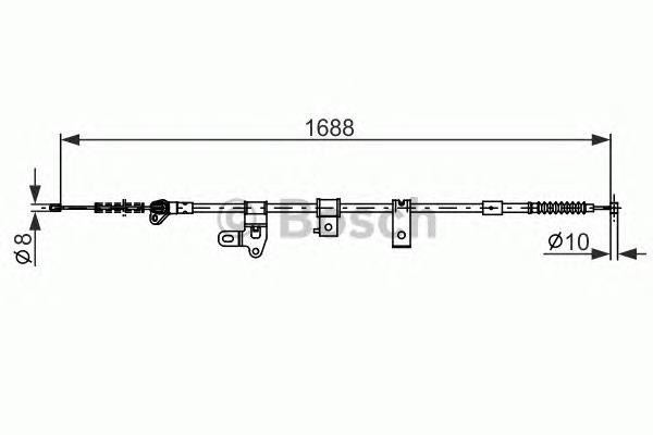 Cable de freno de mano trasero derecho Toyota Starlet 3 (P8)