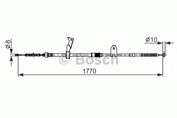 1987482298 Bosch cable de freno de mano trasero izquierdo