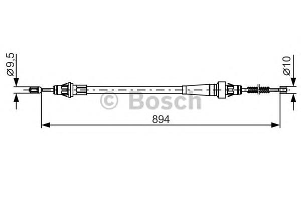 Cable de freno de mano trasero izquierdo 1987482365 Bosch