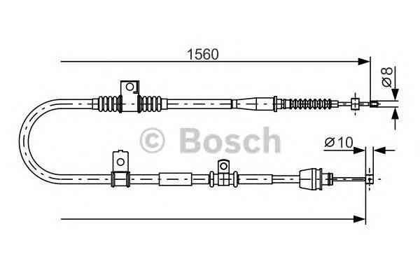 Cable de freno de mano trasero derecho 1987482360 Bosch