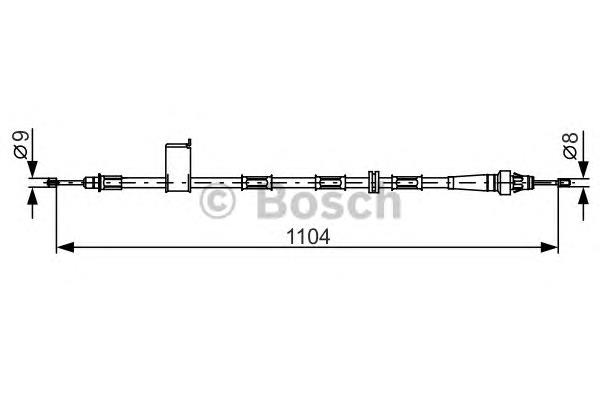 Cable de freno de mano trasero izquierdo 1987482364 Bosch
