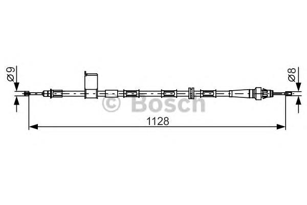Cable de freno de mano trasero derecho 1987482363 Bosch