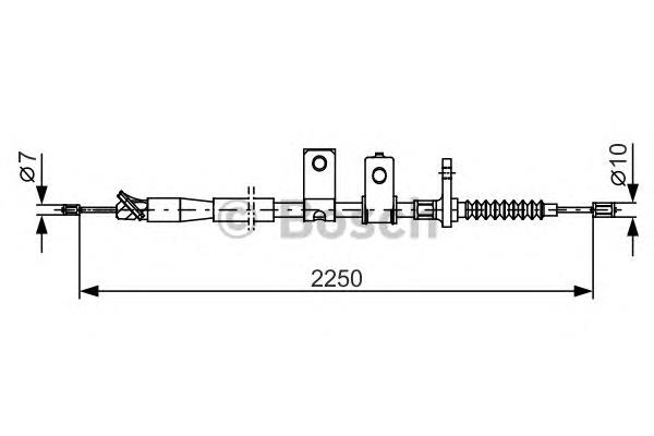 BC164L Japan Parts Cable de freno de mano trasero izquierdo