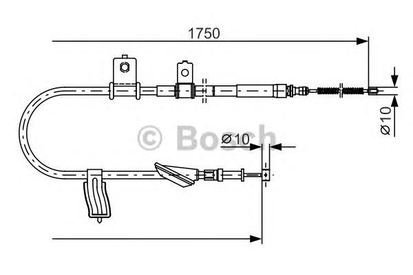 Cable de freno de mano trasero izquierdo 1987482352 Bosch