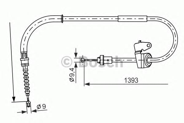 Cable de freno de mano trasero izquierdo 1987482227 Bosch