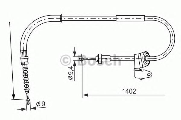 Cable de freno de mano trasero derecho 1987482226 Bosch