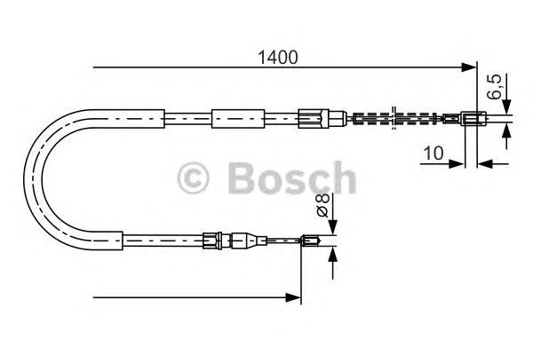 Cable de freno de mano trasero derecho para Volkswagen Transporter 