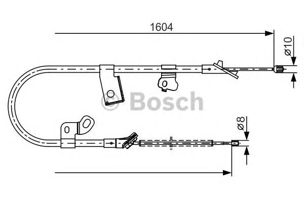 Cable de freno de mano trasero derecho 171079 Cofle