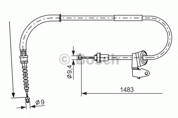 Cable de freno de mano trasero derecho para MINI Clubman (R55)