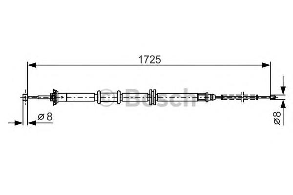 51785644 Fiat/Alfa/Lancia cable de freno de mano trasero derecho