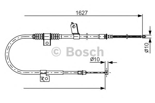 Cable de freno de mano trasero izquierdo 1987482274 Bosch