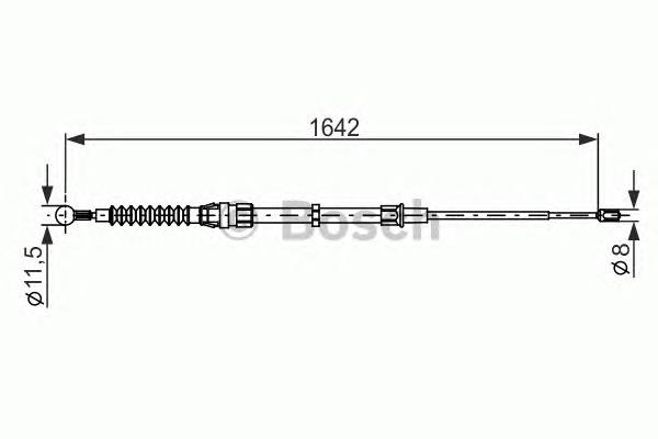 1987482267 Bosch cable de freno de mano trasero derecho/izquierdo