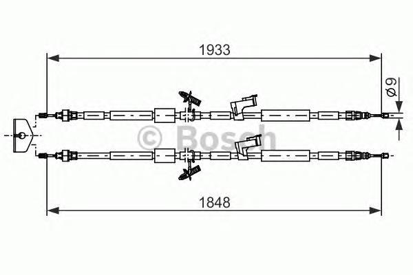 Cable de freno de mano trasero derecho/izquierdo 1987482280 Bosch