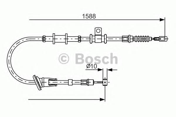 Cable de freno de mano trasero derecho 1987482246 Bosch