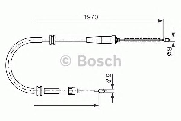 Cable de freno de mano trasero derecho/izquierdo 1987482253 Bosch