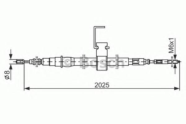 Cable de freno de mano trasero izquierdo para Saab 9000 
